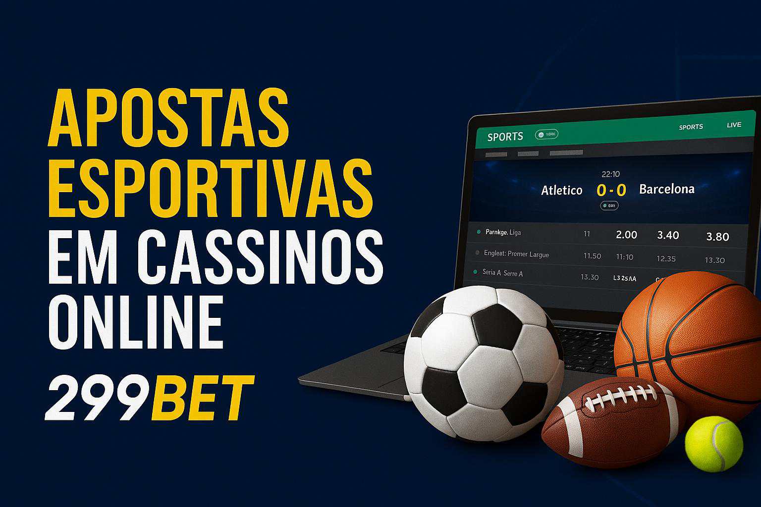 Aposte em apostas esportivas no cassino online 299BET
